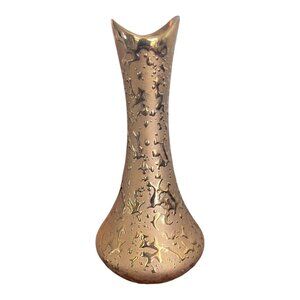 Vintage Elynor China 22K Gold Bud Vase Made in USA 6.5" Tall